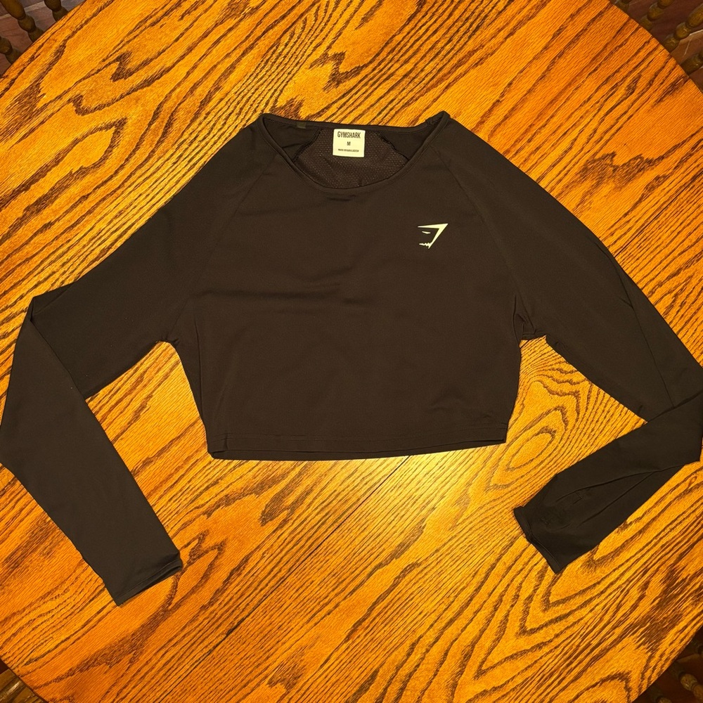 Gymshark Black Long Sleeve Crop Top